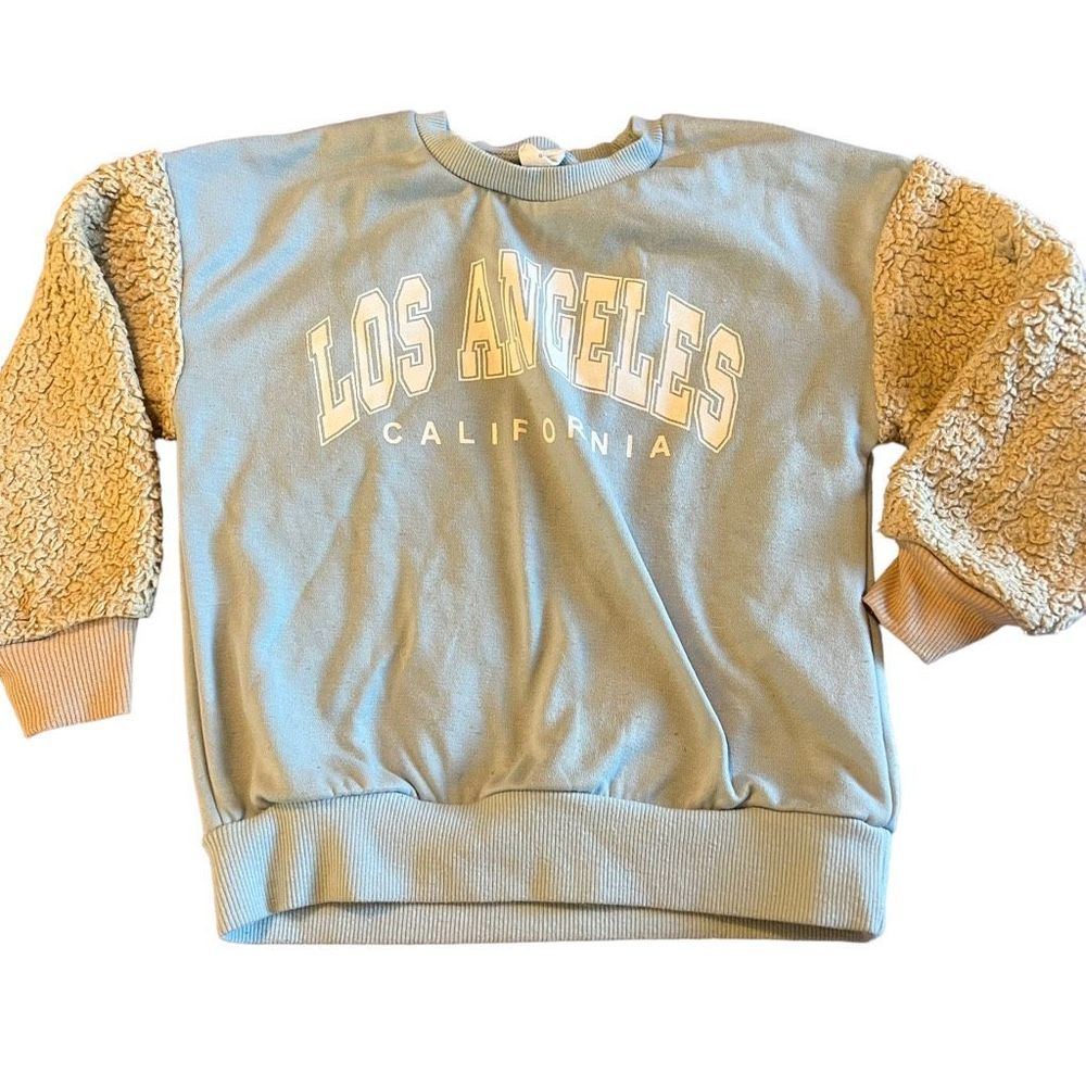 Little Girl’s Long Sleeved Shirt Size 4T‎ Gray Thin Sweatshirt Look Los Angeles